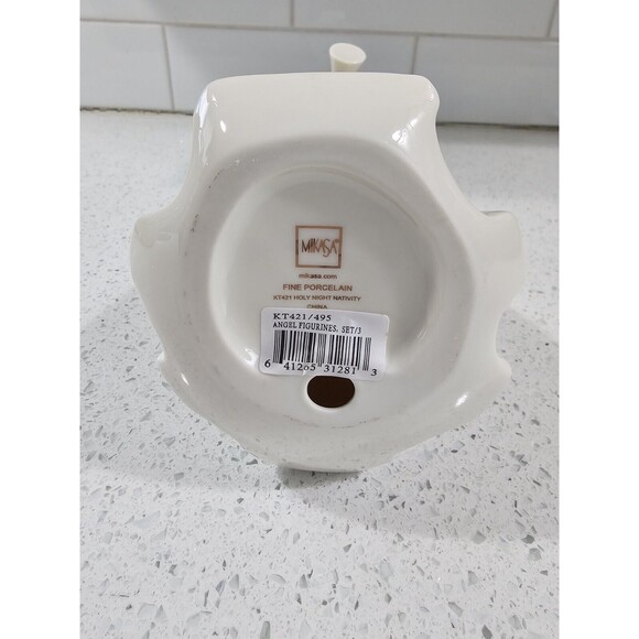 Mikasa Holy Night Nativity 3 Pc Angel Figurines Ivory Gold Trim 10" KT421 READ - Picture 8 of 12